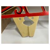 Vintage 1960sSanta and Reindeer Lawn Stakes Plastic