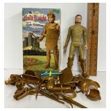 Vintage Marx Sir Gordon the Gold Knight Action Figure and Accesories with Orignal Box 1960’s