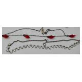 Necklace LOT - Art Deco Dainty Sterling 9 Necklaces