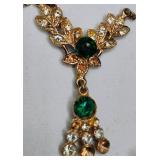Costume Jewelry LOT Emerald Green Rhinestone, Goldtone Shoe Clips, Germany Clip Earrings