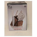 NEW CANSHAN (ADAMS WHITE SERIES) 15PC. KNIFE BLOCK SET