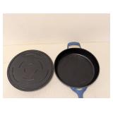 TRAMONTINA ENAMELED CAST IRON SKILLET WITH LID