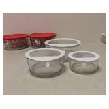 ASSORTED PYREX STORAGE CONTAINER SET