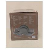 NEW OVERBACK 16PC. DINNERWARE SET (GRAY)