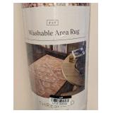 NEW THRESHOLD WASHABLE AREA RUG (4’x6’) RUST DIAMOND