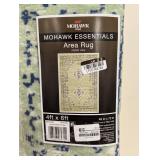 NEW MOHAWK HOME AREA RUG (4’x6’) REMNANT GREEN PERSIAN