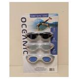 NEW OCEANIC SWIM GOGGLES 3PK.