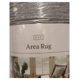 NEW THRESHOLD AREA RUG (5’x7’) GRAY SHAG