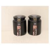 (2) NEW THYME & TABLE SIGNATURE SERIES CERAMIC CANISTER WITH LID