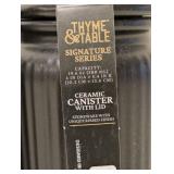 (2) NEW THYME & TABLE SIGNATURE SERIES CERAMIC CANISTER WITH LID