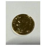 .999 24kt Gold Plated Dime