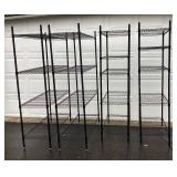 Four Metal Shelving Units