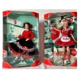Pair of 1998/1999 Coca-Cola Soda Fountain Barbie