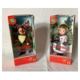 Mattel Western Barbie Doll in Box , Kelly Club Reindeer Chelsie(NIB)  & Snowman Tommy(NIB) plus Halloween Fun Lil Friends of Kelly Gift Set (NIB)
