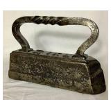 Antique Large 18 pound Cast Iron Sad Iron - 1XL 18