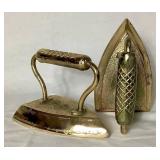 Pair of Cast Iron No 6 Flat/Sad Irons - Used at Bookends