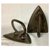 Pair of Antique Cast Iron Flat Irons - Joy 14
