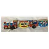 Vintage Metal Tin Collection - Wind Up Comic Circus Tin Toy Train, 1970