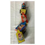 Vintage Metal Tin Collection - Wind Up Comic Circus Tin Toy Train, 1970