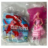 McDonalds Happy Meal Toys - Dolls- Madame Alexander(5), Barbie (2), Betty Spaghetty (2) and Barbie(2) and 1 Clifford Wendy