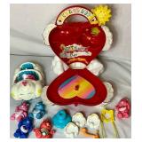 Vintage Care Bears Cloud Car and Care Bears Care-A -Lot Playset with 5 Care Bears Poseable Action Figures