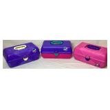 Collection of 3 Caboodles On The Go Girl Makeup Organizers (3)