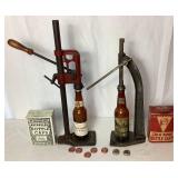 Antique Bottle Cappers and Bottle Caps