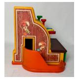 Vintage Fisher Price Toys #627 Rock-A-Stack, Music Box Record Player, Baking Fun and Cash Register