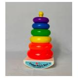 Vintage Fisher Price Toys #627 Rock-A-Stack, Music Box Record Player, Baking Fun and Cash Register