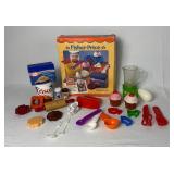 Vintage Fisher Price Toys #627 Rock-A-Stack, Music Box Record Player, Baking Fun and Cash Register