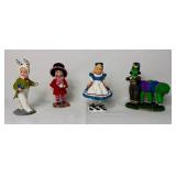 Madame Alexander Figurines - Alice in Wonderland, Mad Hatter, White Rabbit and  Caterpillar