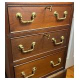 The Bartley Collection Ltd. Mahogany 3 Drawer Chest of Drawers with lock and 2 Keys