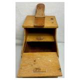 Vintage Wooden Sock Stretchers with Wooden Shoe Shine Box and Stool