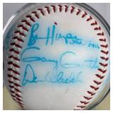 Minnesota Twins Bundle of Autographed Team Baseball, Bert Blyleven Autographed Baseball, Gary Gaetti Mini Baseball Bat and Rod Carew 10 oz Coke Bottle