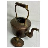 Bundle of 3 Vintage Copper Coffee and French Tea Pots