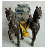 Vintage Stanley Toys Cast Iron Horse Drawn Surrey Carriage