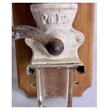 Vintage Dutch Delft Blue and PeDe Dutch Windmill Wall Mounted Coffee Grinders