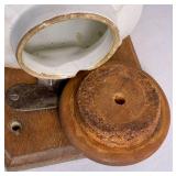 Vintage Dutch Delft Blue and PeDe Dutch Windmill Wall Mounted Coffee Grinders