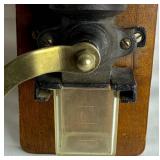 Vintage Dutch Delft Blue and PeDe Dutch Windmill Wall Mounted Coffee Grinders