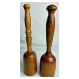 Vintage Wooden Mashers Collection - Potato Mashers, Sauerkraut Masher/Stomper, Food Masher and Wooden Pestles