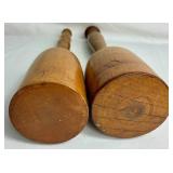Vintage Wooden Mashers Collection - Potato Mashers, Sauerkraut Masher/Stomper, Food Masher and Wooden Pestles