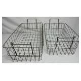 Lot of 3 Metal Wire Storage Baskets