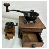 Vintage Bundle of Coffee Grinders and Copper Teapots