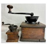 Vintage Bundle of Coffee Grinders and Copper Teapots