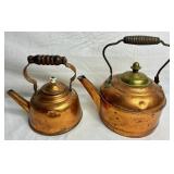 Vintage Bundle of Coffee Grinders and Copper Teapots
