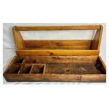 Primitive Carpenter Long Saw 33" Tool Box and 34" Tool Caddy
