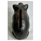 Primitive Pig Bundle - Cast Iron Piggy Bank , Bacon Press, Old Country Delicatessen & Restaurant Sign (30" W) and 11.5" Black Pig Sculpture