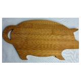 Primitive Pig Bundle - Cast Iron Piggy Bank , Bacon Press, Old Country Delicatessen & Restaurant Sign (30" W) and 11.5" Black Pig Sculpture