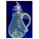 Glass Decanter and Syrup Pitcher Lot