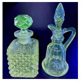Glass Decanter and Syrup Pitcher Lot